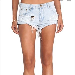 One Teaspoon Bandit Cut Off Shorts Size 25